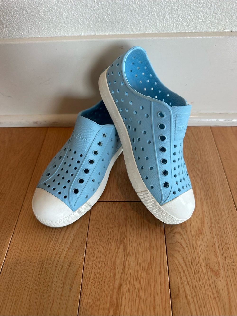 Native Light Blue Slip-On Shoes Size 13 Natives Kids